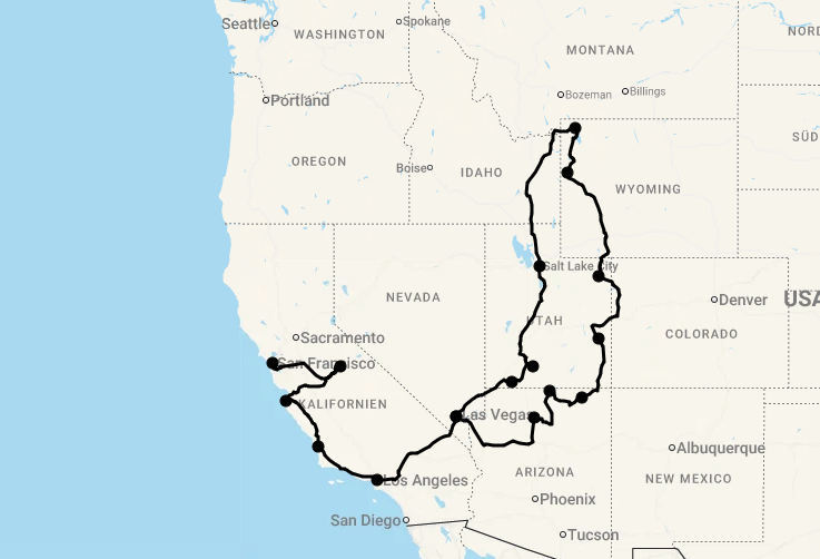 Karte 29 Tage The Great West Unlimited