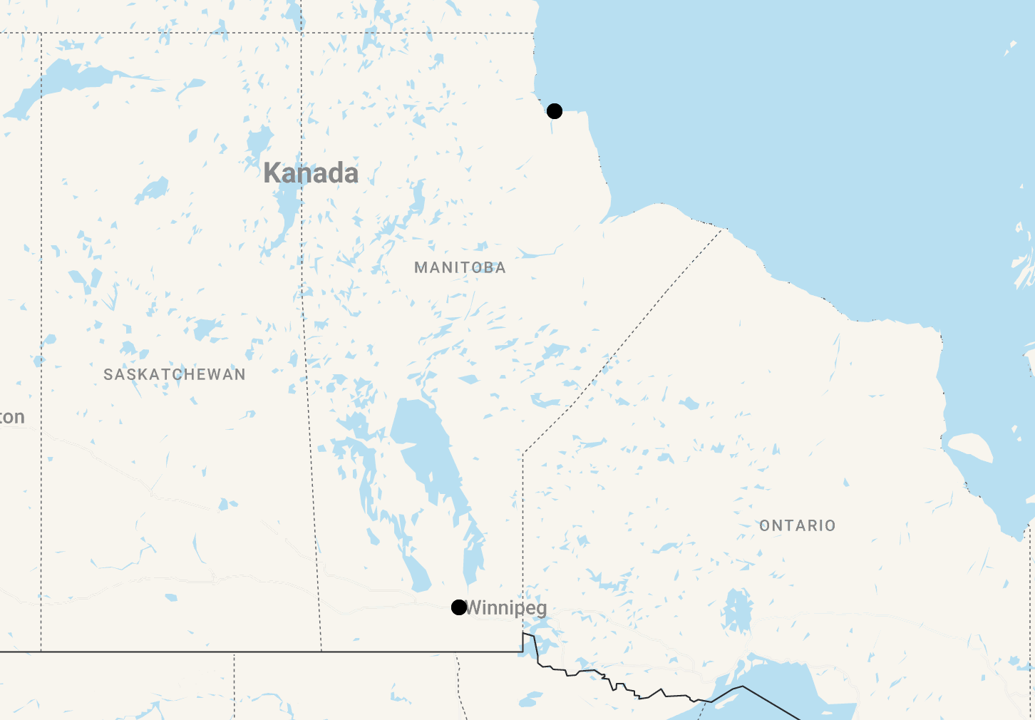 Karte 7 Tage Eisbären und Belugawale im Sommer in Manitoba