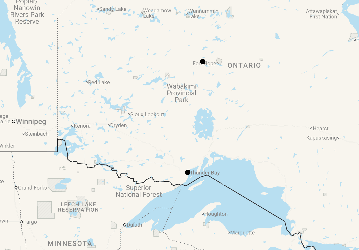 Karte 7 Tage Miminiska Fly-in Lodge im Norden Ontarios