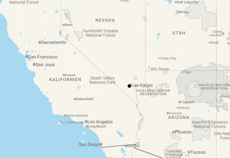 Karte 6 Tage Las Vegas City Trip