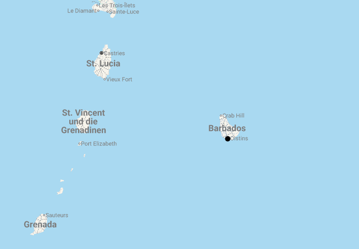 Karte 12 Tage Karibiktraum Barbados
