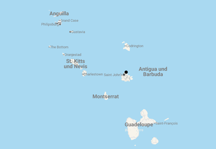 Karte Inseltraum: 9 Tage Antigua erleben