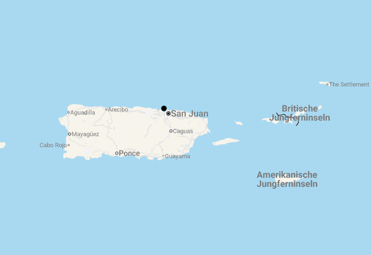 Karte 11 Tage Caribbean Yachting Hideaways - von Puerto Rico nach Antigua