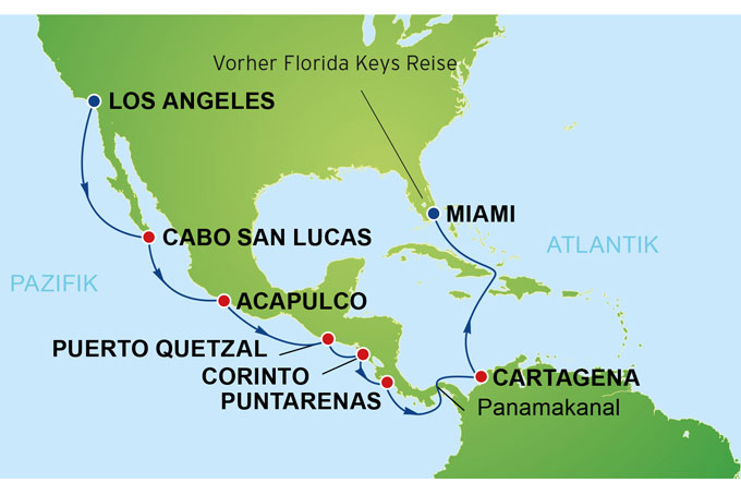 KreuzfahrtNCLRoutePanamakanal