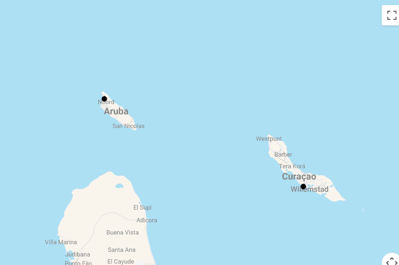 Karte 15 Tage Türkisblaues Meer & weiße Sandstrände: Traumziele Aruba & Curaçao