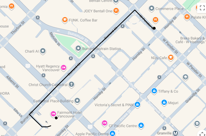 Karte 19 Tage Westkanada mit dem Rocky Mountaineer und Alaska-Kreuzfahrt