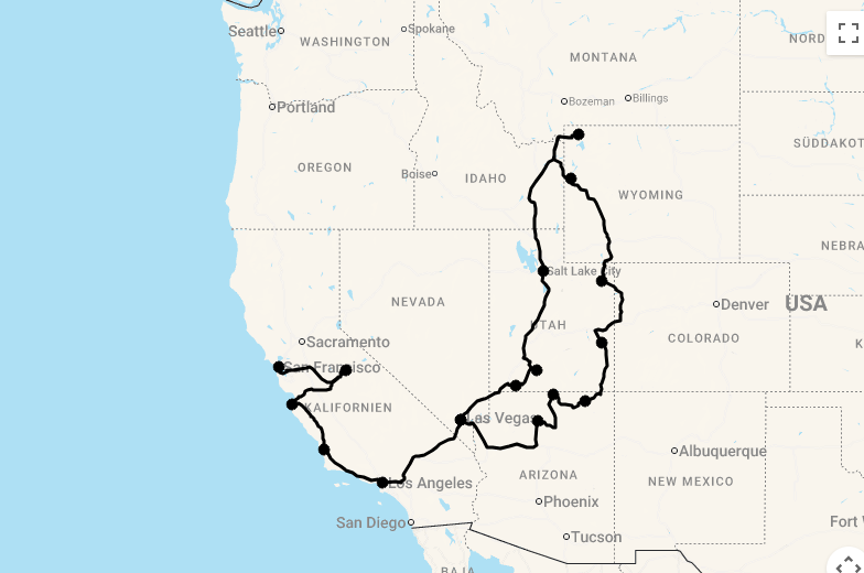 Karte 29 Tage The Great West Unlimited