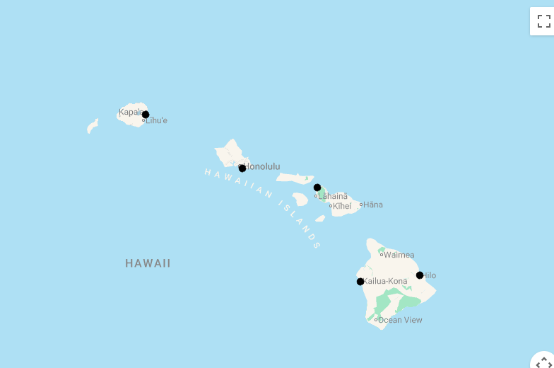 Karte 24 Tage Hawaii Island Hopping