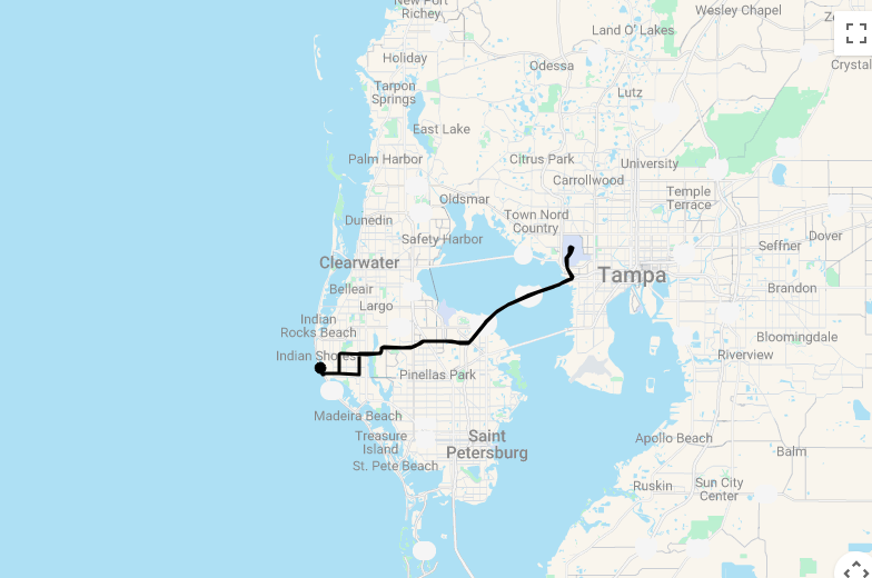 Karte 10 Tage Ferienwohnung Florida St. Pete-Clearwater mit Flug