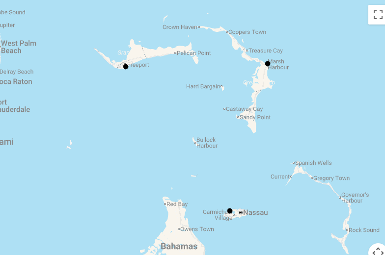 Karte 14 Tage Bahamas zum Kennenlernen