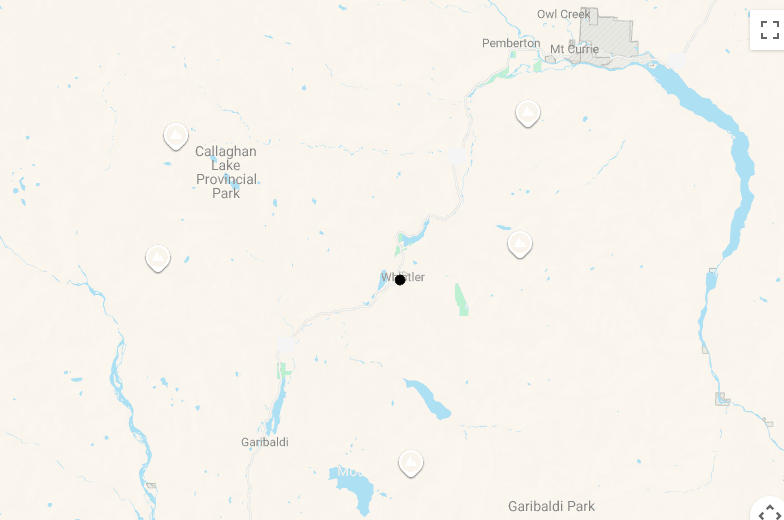 Karte 9 Tage Skireise Whistler/Blackcomb mit Flug, Transfer, Hotel und Skipass