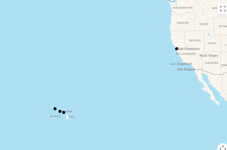 Karte 17 Tage Flitterwochen: Paradiesisches Hawaii