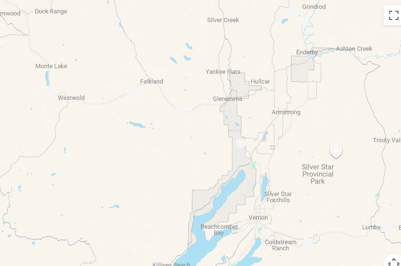 Karte 18 Tage Blockhütten Erlebnis in Westkanada - Von den Rockies zum Pazifik