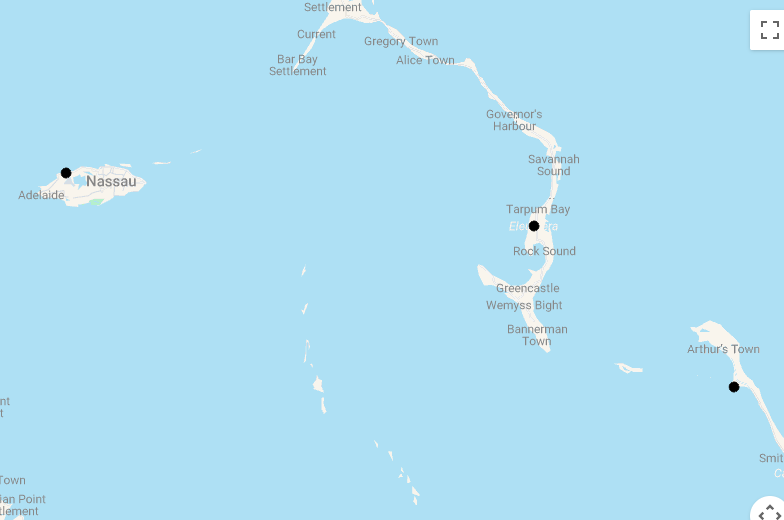 Karte 11 Tage Best of Bahamas