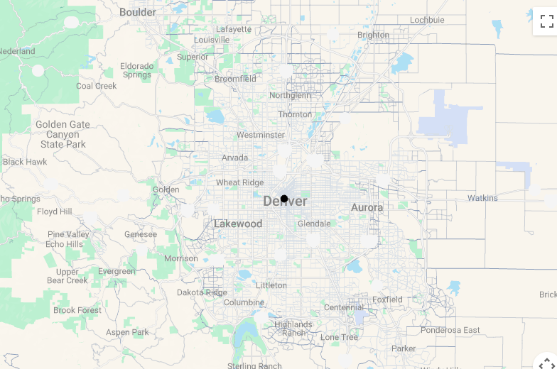 Karte 6 Tage City Trip Denver