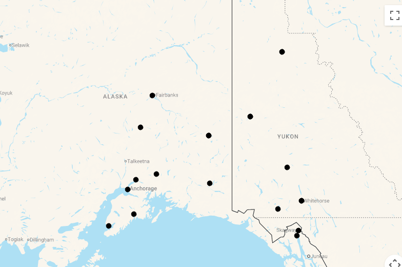 Karte 29 Tage Alaska, Yukon & Northwest Territories