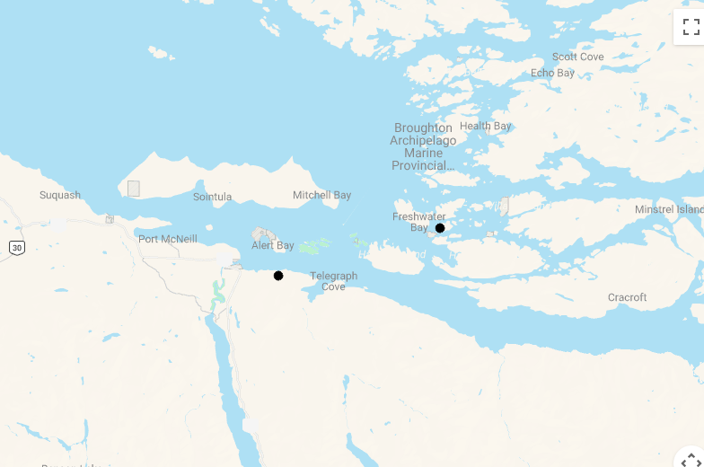Karte Wildnis-Abenteuer: Bären und Wale beobachten in der Berry Island Wilderness Lodge