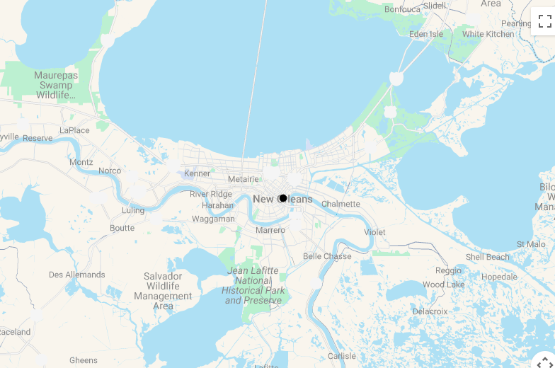 Karte 6 Tage City Trip nach New Orleans