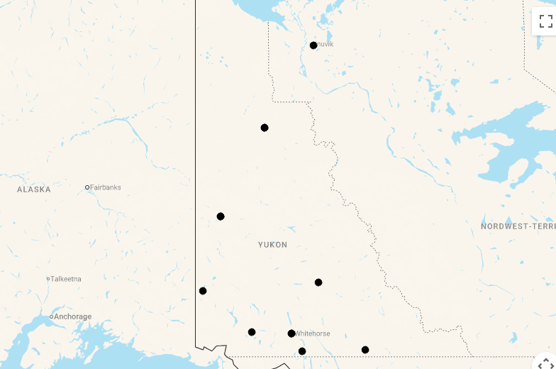 Karte 18 Tage Auf dem Dempster Highway ans Polarmeer