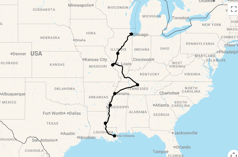 Karte 15 Tage Die Rhythmen des Flusses