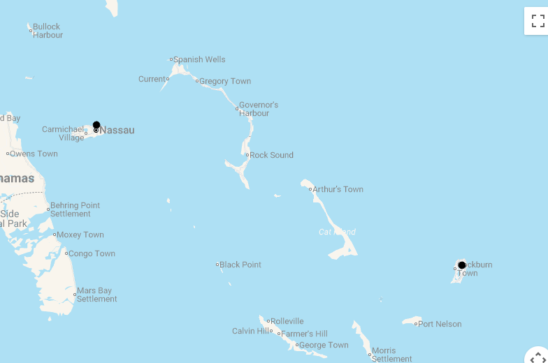 Karte 10 Tage Sehnsuchtsort Bahamas