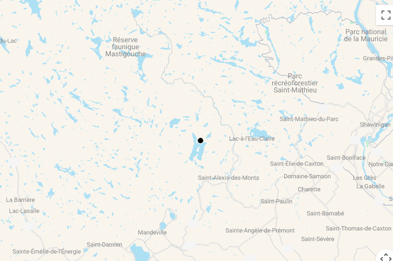 Karte Hotel Sacacomie in Québec