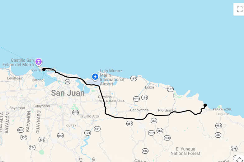 Karte 10 Tage Puerto Rico entdecken